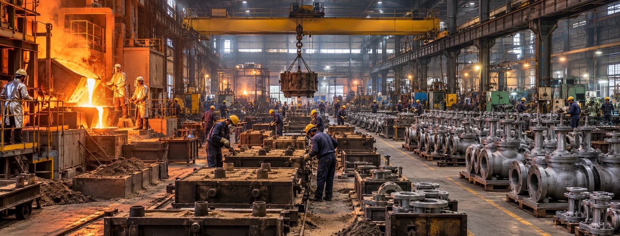Wide view of the foundry floor