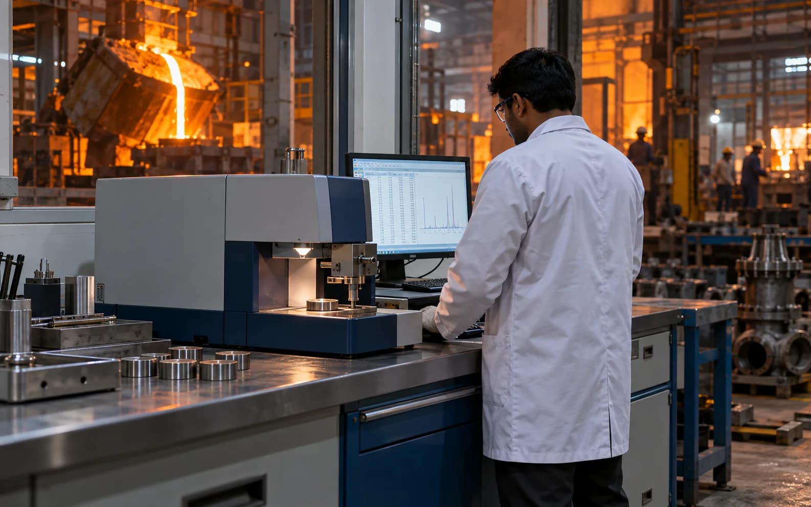 Spectro analysis in the foundry lab